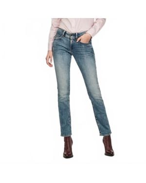 G-Star Midge Cinch Mid Straight Jeans - Blue