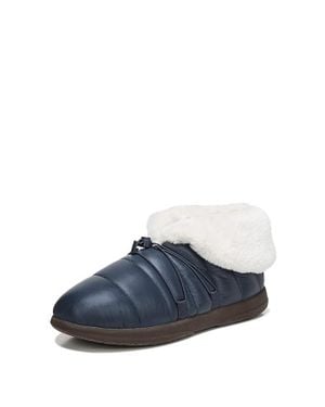 Vionic Gabrie Puffy Arch Supportive Slipper Faux Fur Cuff Jobb1596 - Blue