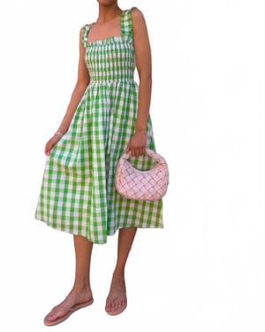 Lilbelle Charlotte Tee It Up Open Back Maxi Dress - Green