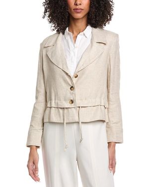 Nanette Lepore Linen-Blend Jacket - Natural