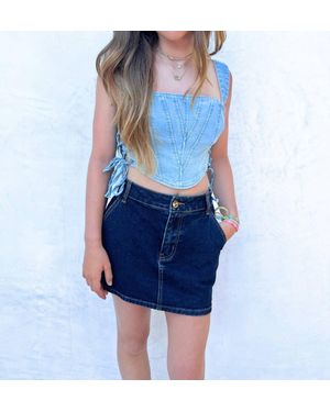Theme Aly Denim Corset - Blue