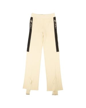Off-White c/o Virgil Abloh Cream Stripe Rib Knit Pants - Natural
