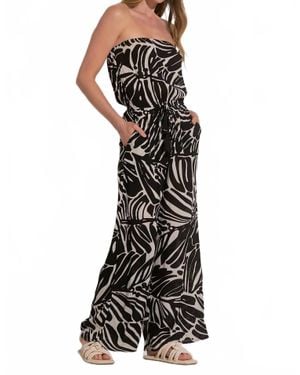 Elan Kauai Print Sweater - Black