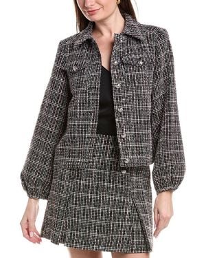 Cece Tweed Ballion Jacket - Gray