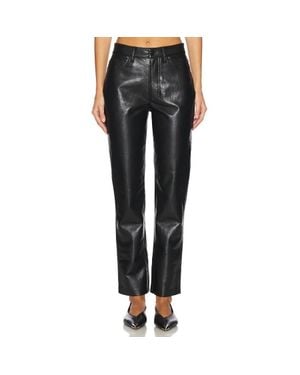 Anine Bing Bruno Faux Leather Pants - Black
