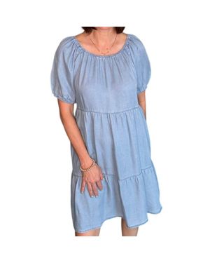 Beach Lunch Lounge Charley Chambray Dress - Blue