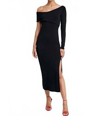 Krisa Cocktail Midi Dress - Black