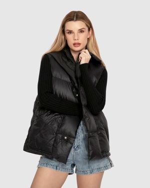 Belle & Bloom Landslide Zip Puffer - Black