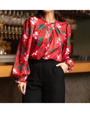 Michelle Mcdowell Quinn Long Sleeve Blouse - Red