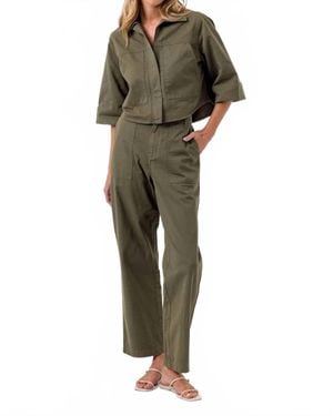 Sundays Annora Boxy-Style Jacket - Green