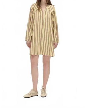 Stine Goya Collared Voluminous Mini Dress - Yellow