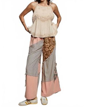 Pol Golden Hour Duo Embroidered Camis - Natural