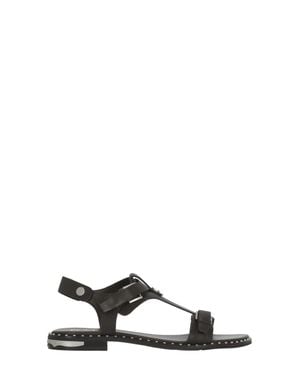 Ash Piper Studded Leather Sandals - Black