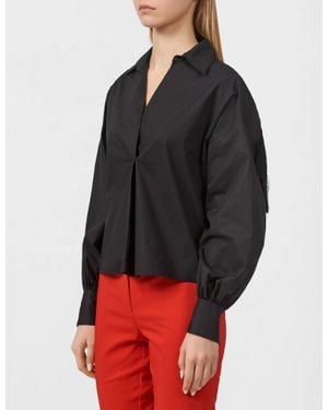 Pinko V Neck Long Sleeve Blouse - Gray