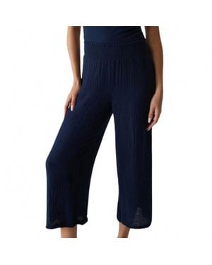 Michael Stars Medina Cropped Gauze Pant - Blue