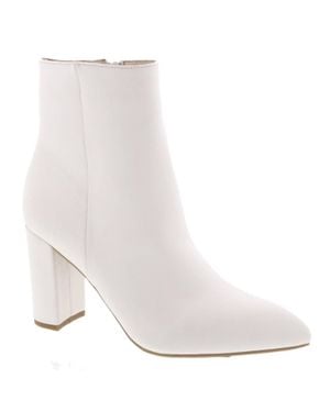 Mars Sky Top Moda Brazil Pointed Toe Booties - White