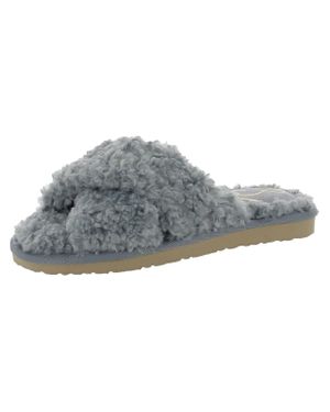 Sam Edelman Jeane Faux Fur Padded Insole Scuff Slippers - Blue