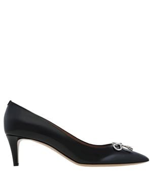 Bally Bruki Bow Embellished Patent Pumps - Black