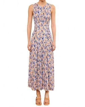 Ulla Johnson Lana Ruched Jersey Midi Dress - Multicolor