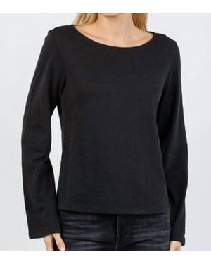 Nation Ltd Tavin Tie Back Long Sleeve Top - Black