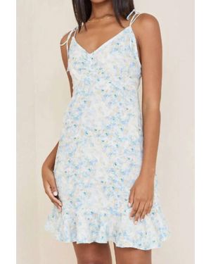Bella Dahl Tie Strap Smocked Back Dress - Blue