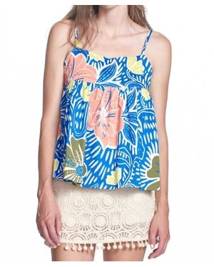 Corey Lynn Calter Shelly Floral Top - Blue