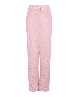 Ferragamo Cotton Bouclé Knitted Pants - Pink