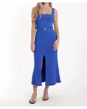 Karina Grimaldi Ciara Knit Skirt Set - Blue