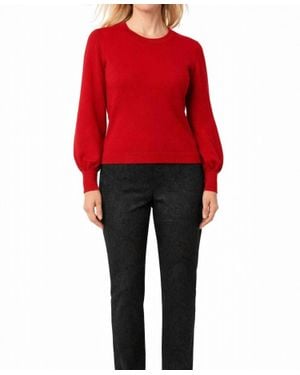 J'Envie/Eli Solenne Bishop Sleeve Tunic - Red