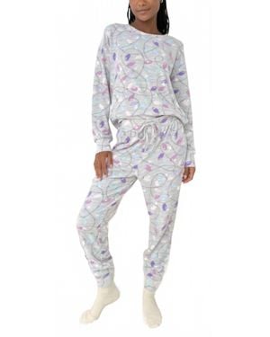Splendid Waffle Pajama Set - White