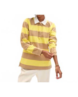 Clare V. Rugby Top Button Closure Shirt - Yellow