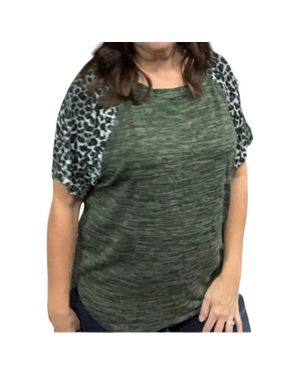 Love Melange Knit Top - Green
