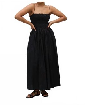 Matteau Shirred Bodice Dress - Black