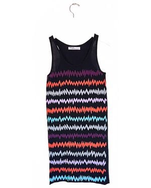 Replica Los Angeles Electric Stripe Tank Mini Dress - Red