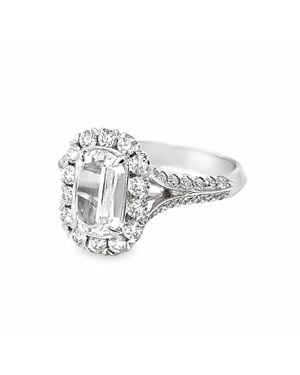 Christopher Designs Oval L'Amour Crisscut Diamond Split Shank Pre-Set Engagement Ring - White