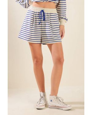 TRUEDAMES Lover Girl French Terry Short - Blue