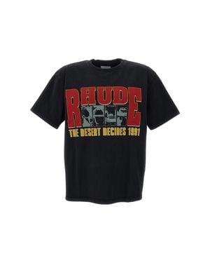 Rhude The Desert Decides Cotton Printed T-Shirt - Black