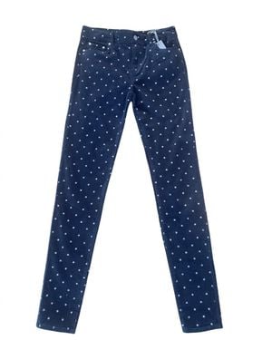 Tractr Kids Mid Rise Star Print Corduroy Skinny Jean - Blue