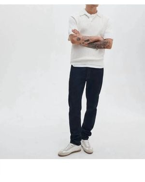 Rag & Bone Harvey Rib Polo - Blue