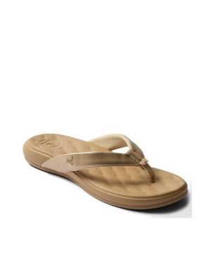 Reef Cushion Harmony Sandals Faux Leather Flip Flop Gal1585 - Brown