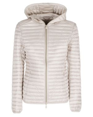 Save The Duck Alexa Hooded Quilted Polyester Down Jacket - White