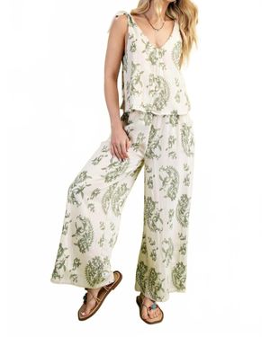 Gigio Phoebe Floral Set Illusion Jumpsuit - White