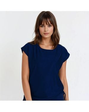 Calypsa Daphne Loose Fit Swim Top - Blue