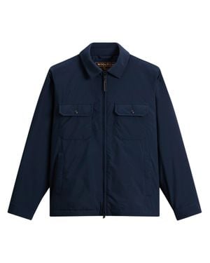 Woolrich Cloud Zip-Up Overshirt - Blue