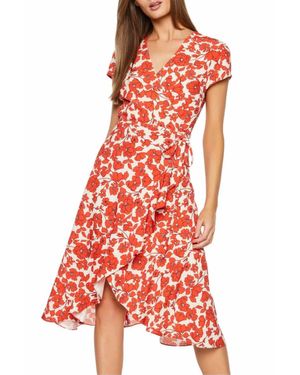 Bardot Vibrant Floral Midi Dress in Blue Lyst