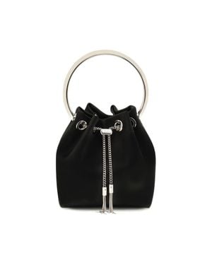 Jimmy Choo Silk Shoulder Bag - Black