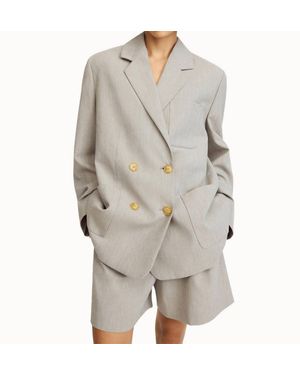 By Malene Birger Railey Double-Breasted Blazer - Gray