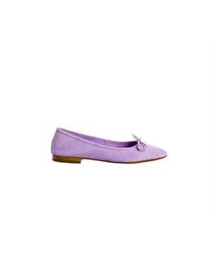 Reqins Carmen Suede Flats - Purple