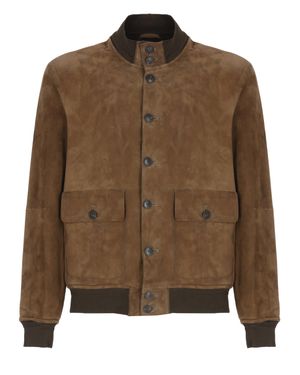 The Jack Leathers Riverside Suede Leather Jacket - Brown