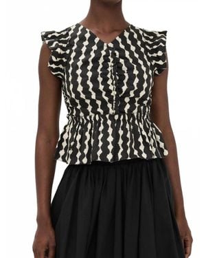 Rails Cali Peplum Top - Black